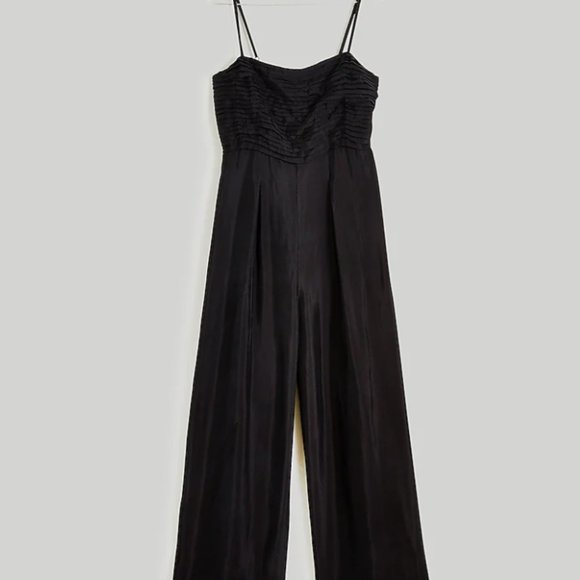 NWT Madewell Ruched Crop Straight Leg Jumpsuit sz 0 - Picture 2 of 12